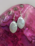Gray Diamond Freshwater Pearl Earrings