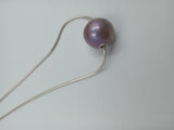 Lavender Freshwater Pearl on Sterling silver Chain