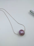 Lavender Freshwater Pearl on Sterling silver Chain